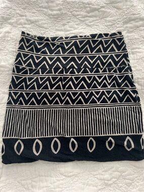 BDG Black and White Geometric Mini Skirt
